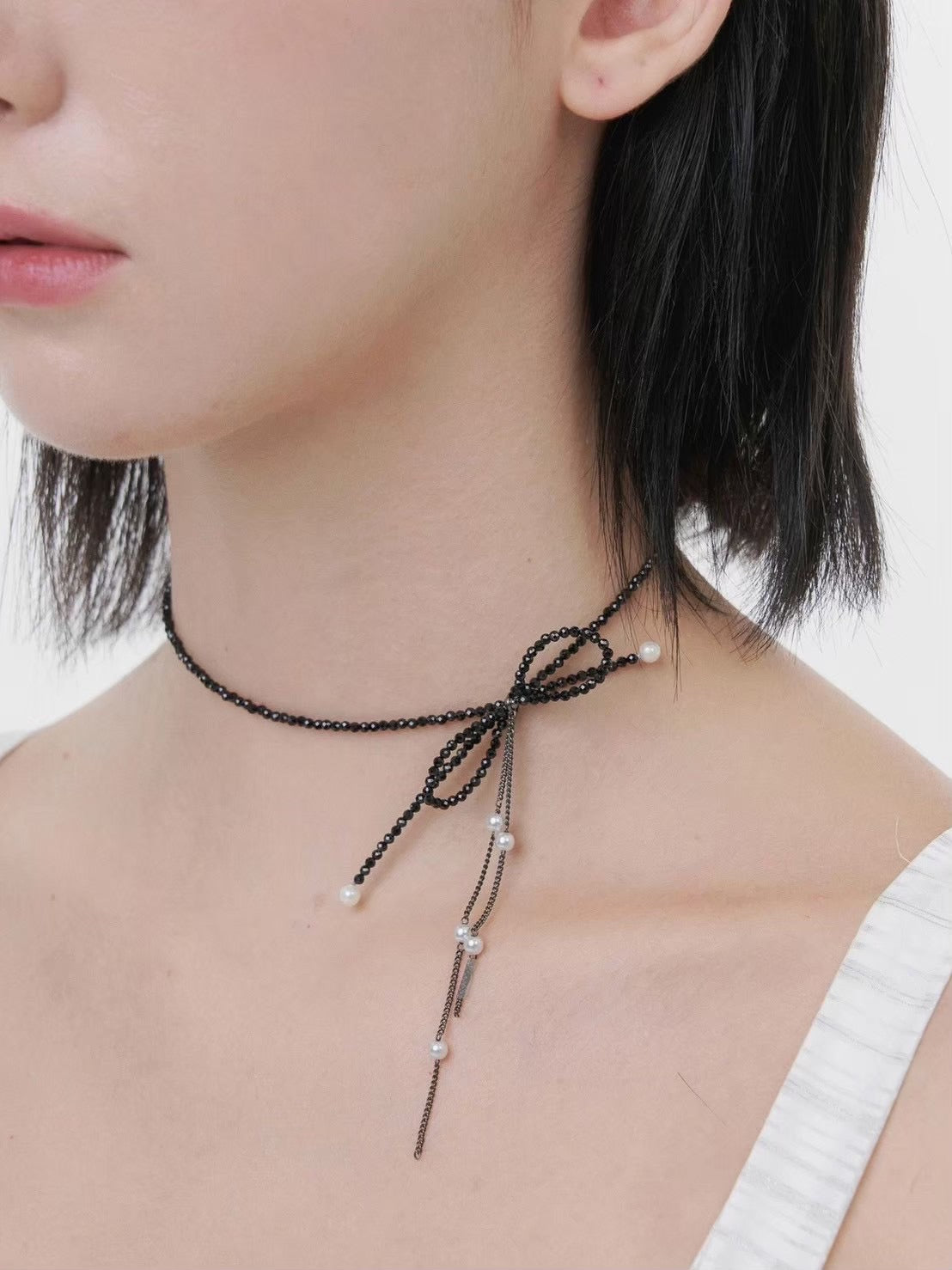 【PEG LEG】ribbon chip necklace