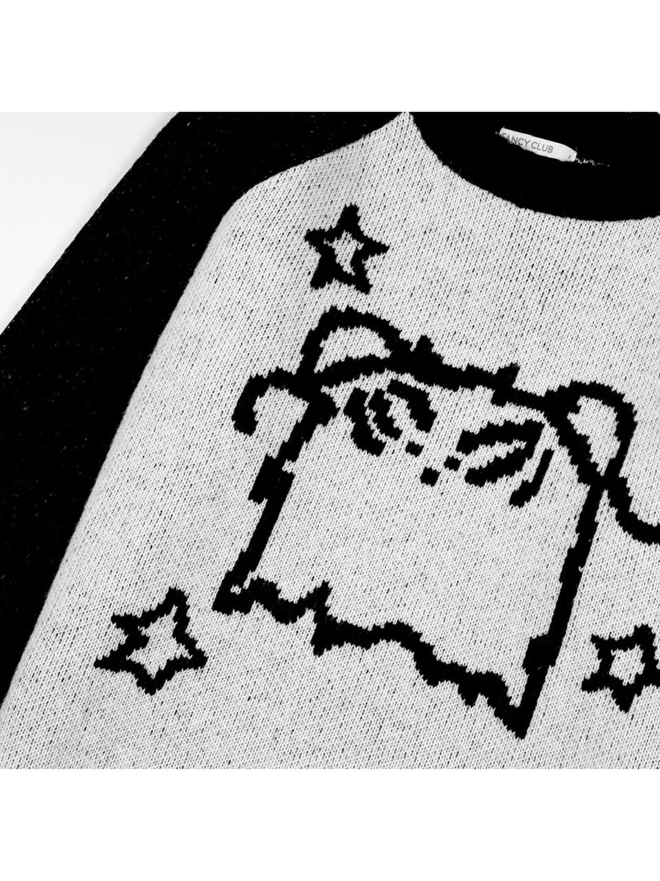 【FANCY X DUSTY】OVERFIT COLOR BLOCK PULLOVER KNIT / 【ファンシー X ダスティ】オーバーフィットカラーブロックプルオーバーニット