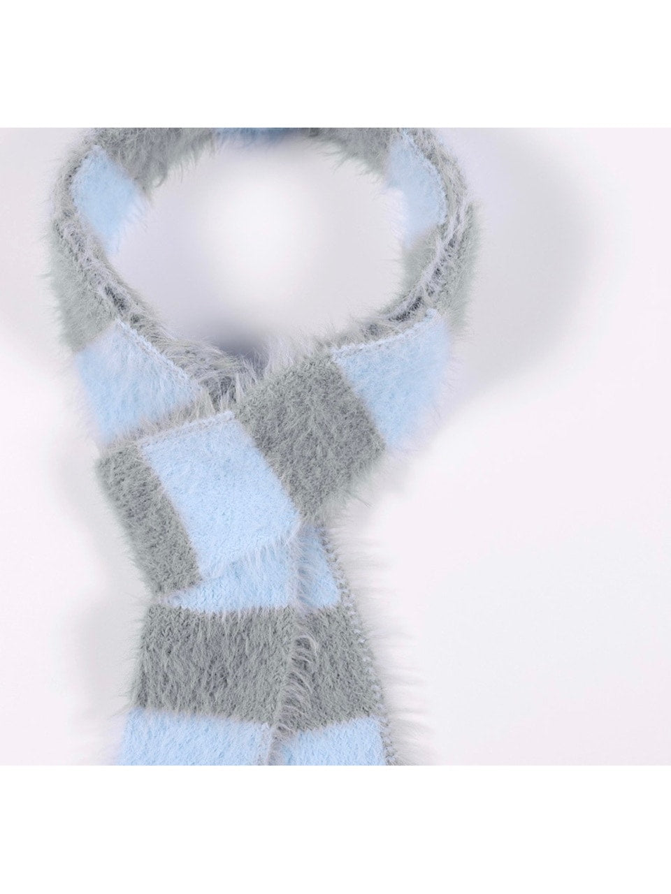 【FANCY X DUSTY】HUG STRIPE FUR MUFFLER / 【ファンシー X ダスティ】ハグストライプファーマフラー