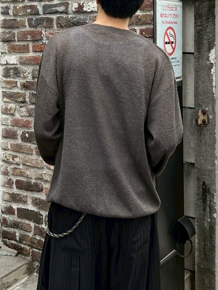 【Chikashitsu +】light touch henry neck knit / 【チカシツプラス】ライトタッチへンリーネックニット (3color)