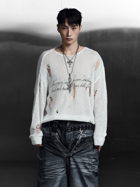 【Rosen Kreuz】LOOSE MESH KNIT