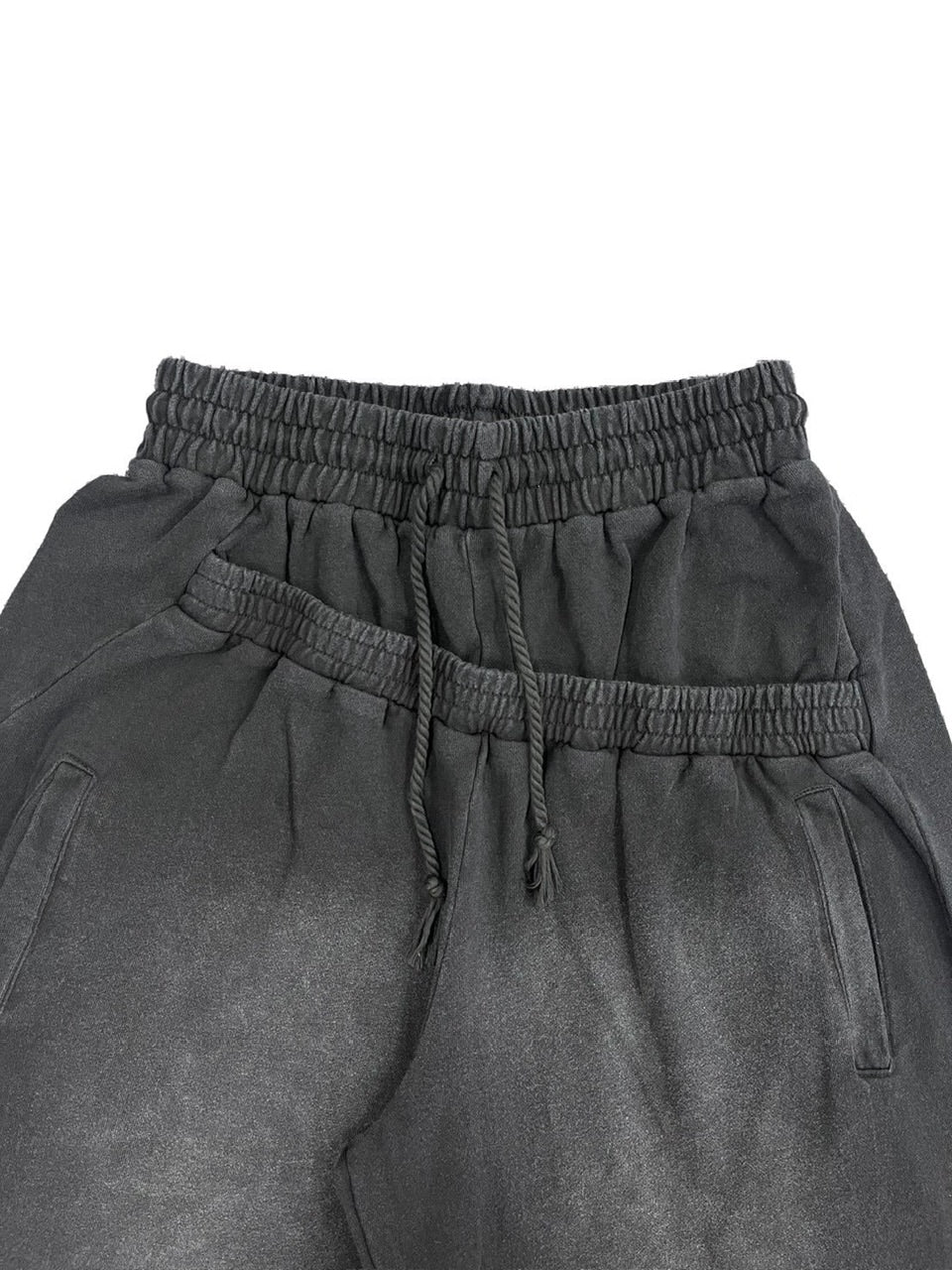 【DIG YOUR OWN GRAVE】DOUBLE FADE PANTS /【ディグユアオウングレイブ】レイヤードフェードハーフスウェットパンツ