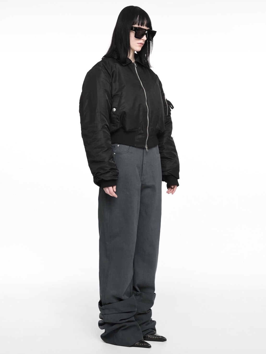 【NACHE】CROPPED BOMBER JACKET (UNISEX)