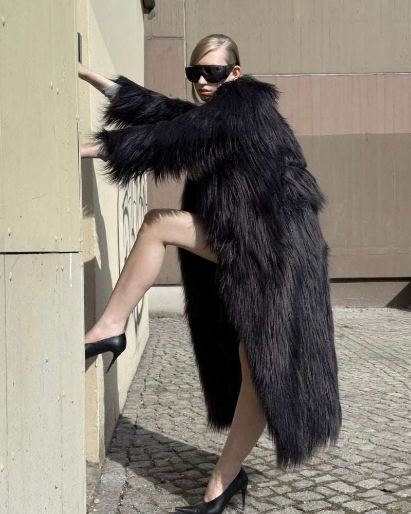 【NACHE】MAXI FAUX FUR COAT