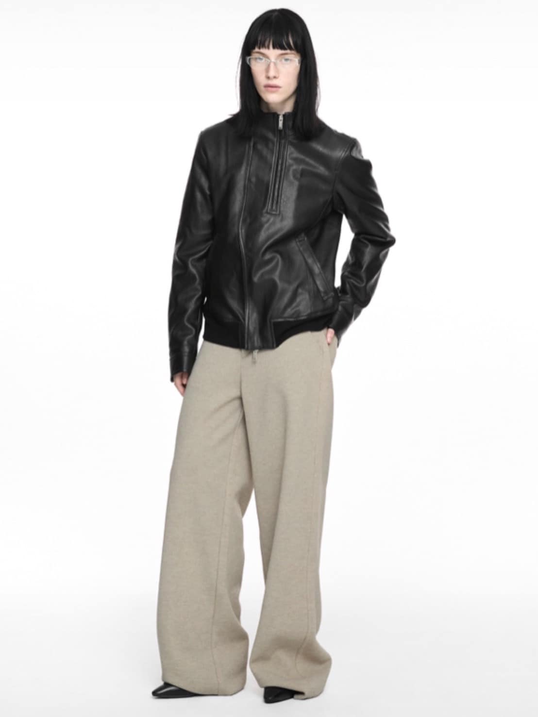 【NACHE】RIDER LEATHER SHEARLING JACKET (UNISEX)