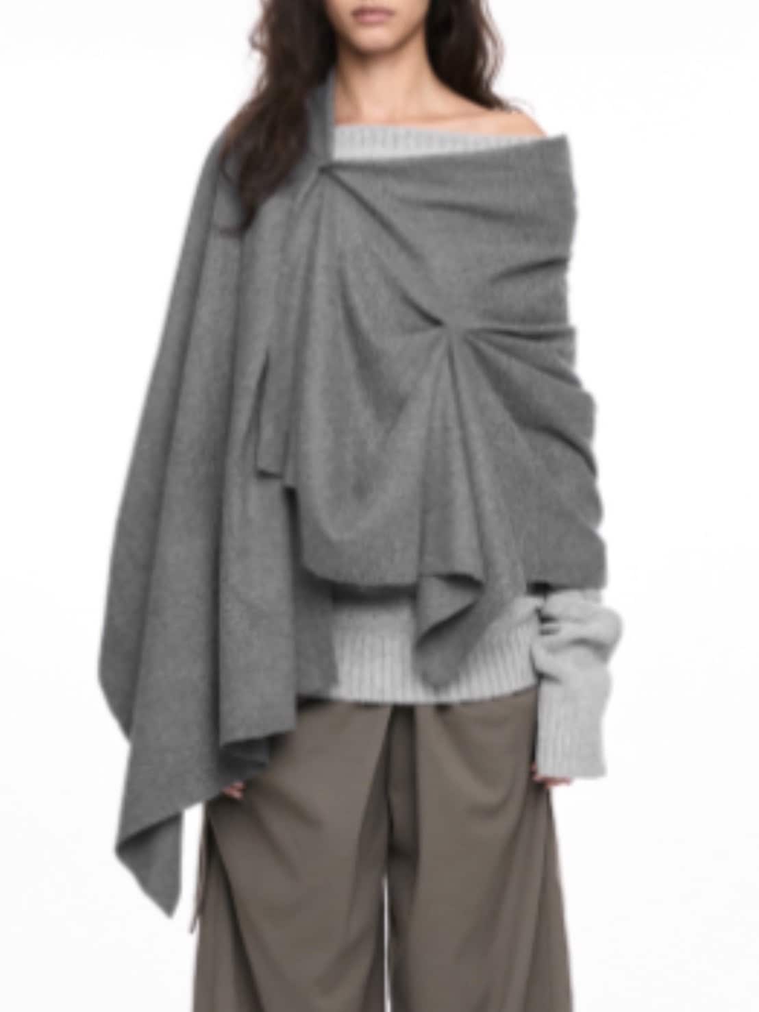 【NACHE】PINCHED SCARF (UNISEX)