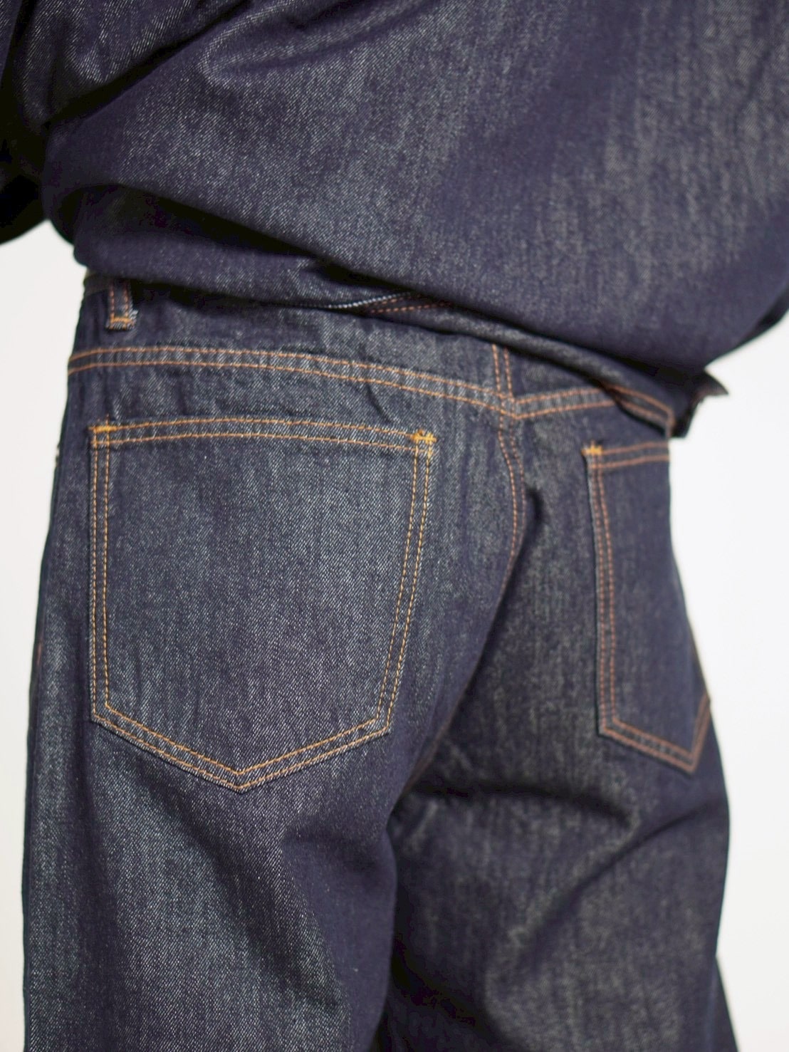 受注制【Chikashitsu +】semi wide rigid denim pants / 【チカシツプラス】セミワイドリジッドデニムパンツ (2color)