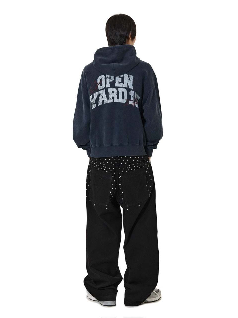 【OY】VINTAGE FADE WASHED HOODIE ZIP UP