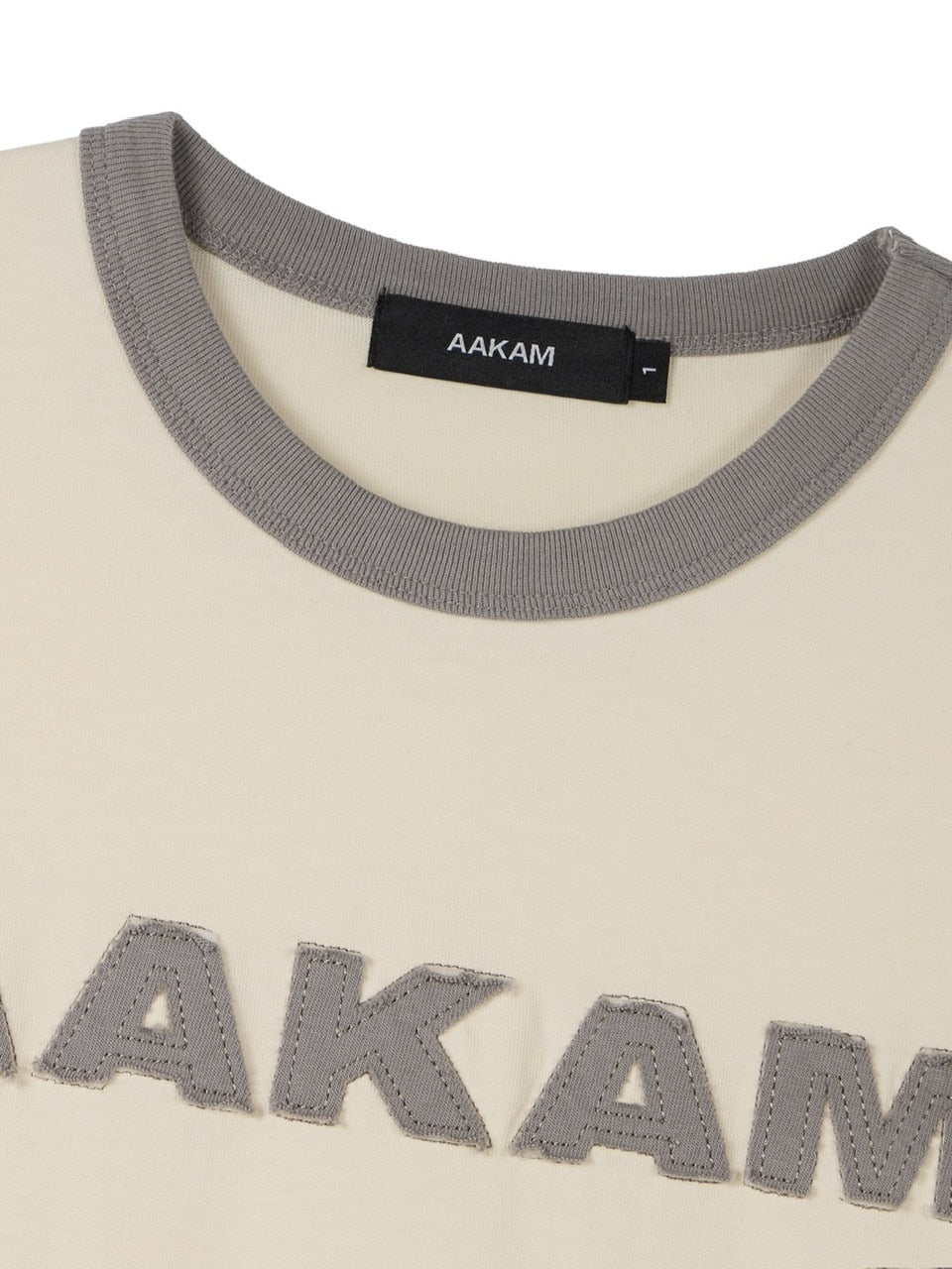 【AAKAM】Logo Patch Ringer Top