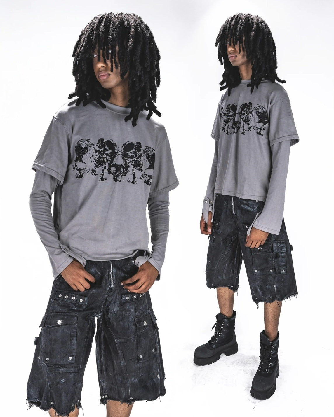 【haveyoudiedbefore?】Obutane Village Waxed Jorts / 【ハブユーダイドビフォー】アイレットデザインハーフパンツ