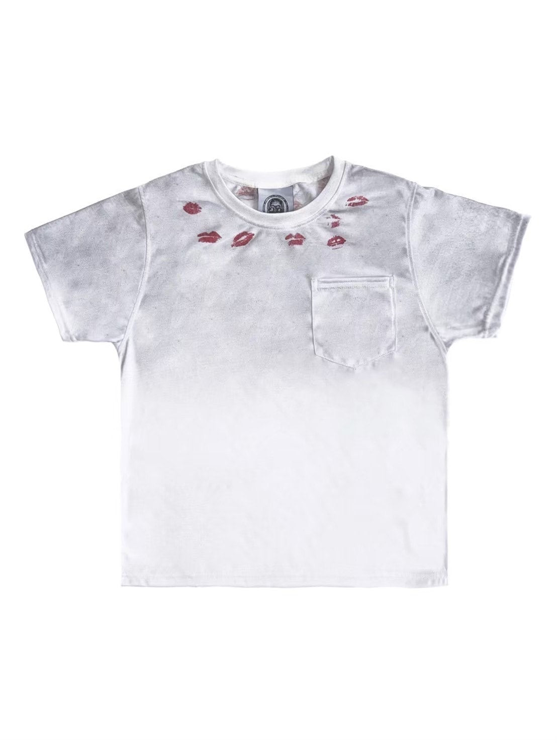 【haveyoudiedbefore?】Beloved Messenger T-shits / 【ハブユーダイドビフォー】リッププリントポケット半袖Tシャツ