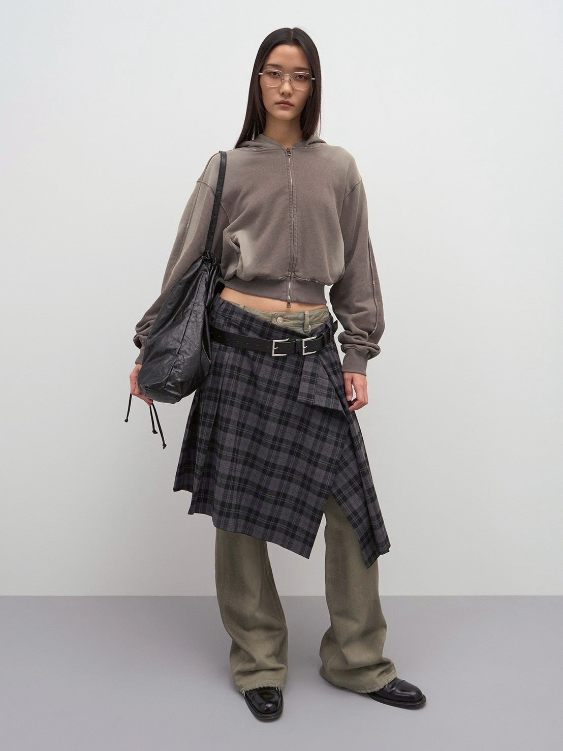 【LCDC】SPRAY WASHED CROPPED HOOD ZIP-UP / 【エルシーディーシー・ティーエム】スプレーウォッシュクロップジップアップパーカー