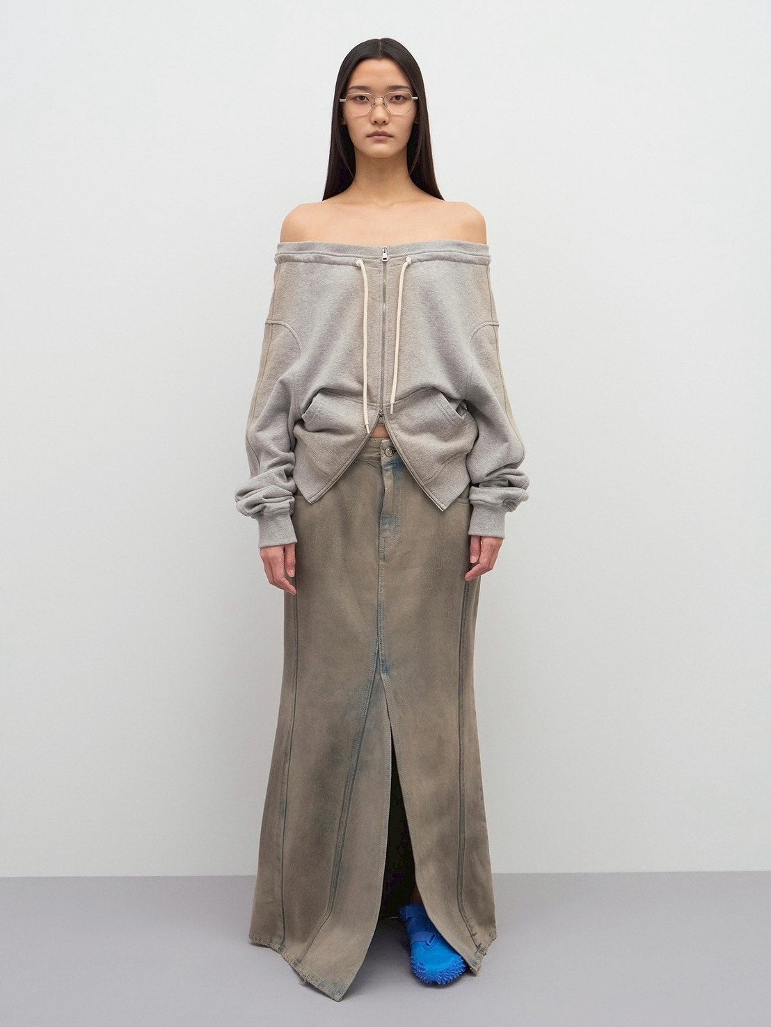 【LCDC】DIRTY WASHED DENIM SKIRT / 【エルシーディーシー・ティーエム】ダーティウォッシュデニムスカート