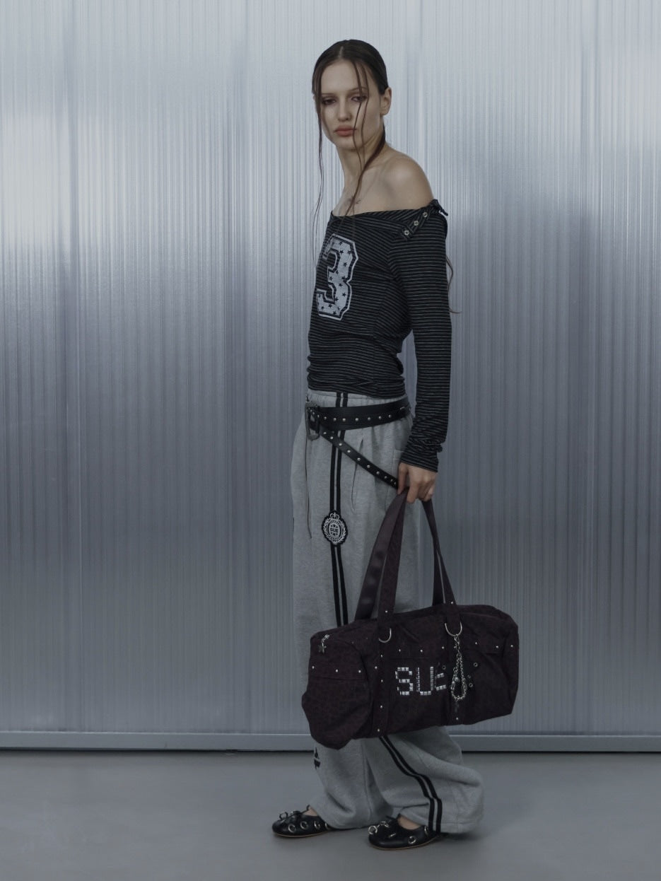 【SETUP‐EXE】33 STRIPE V-NECK TOP / 【セットアップエグゼ】33ストライプ長袖Ｖネック長袖Ｔシャツ