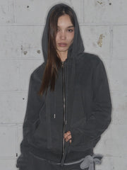 【FANCY CLUB】DYE-WASH LAYERED HOODED ZIP-UP / 【ファンシークラブ】ダイウォッシュレイヤードジップアップパーカー