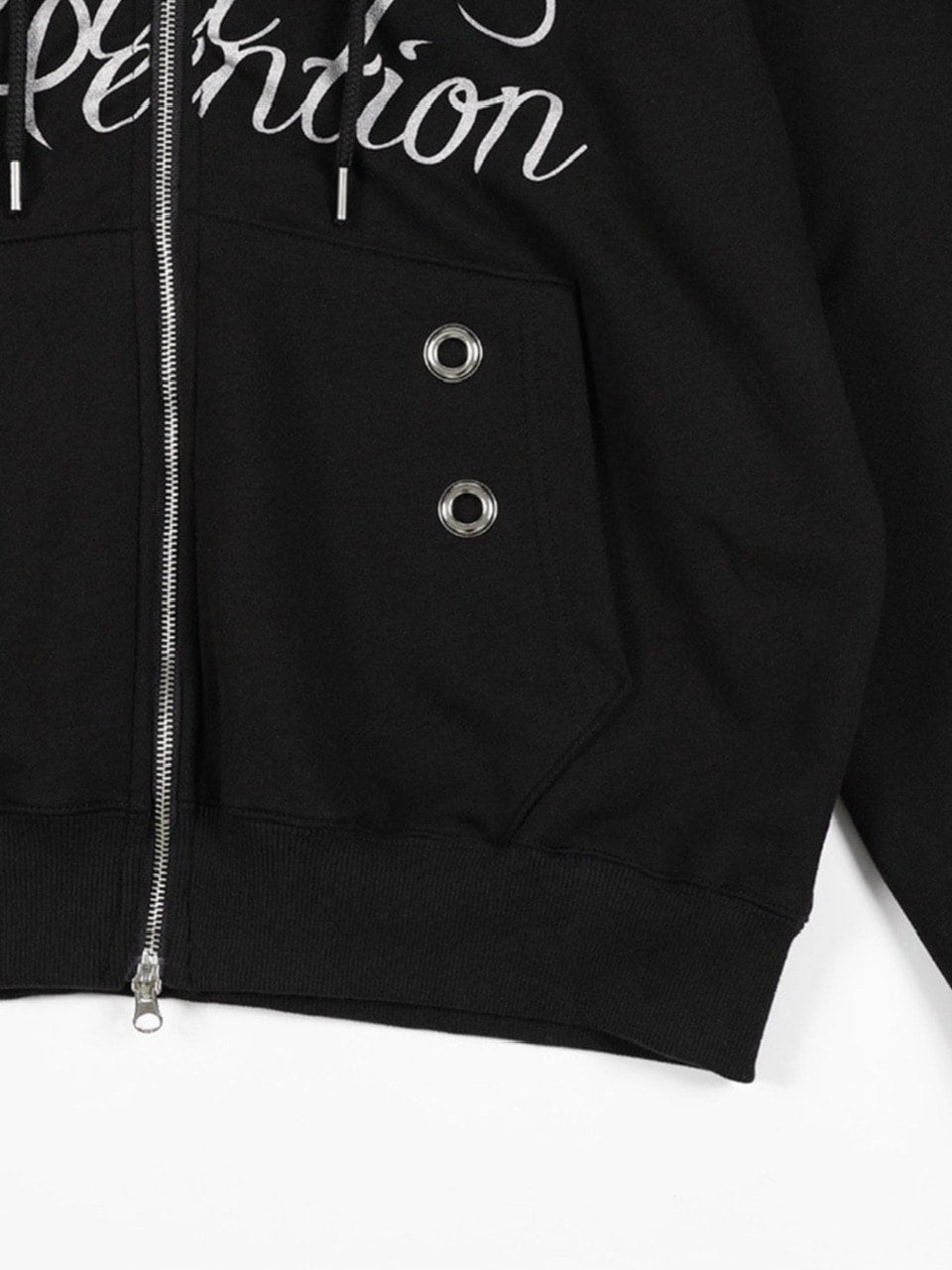 【FANCY CLUB】ATTENTION EYELET HOODED ZIP-UP / 【ファンシークラブ】アテンションアイレットジップアップパーカー