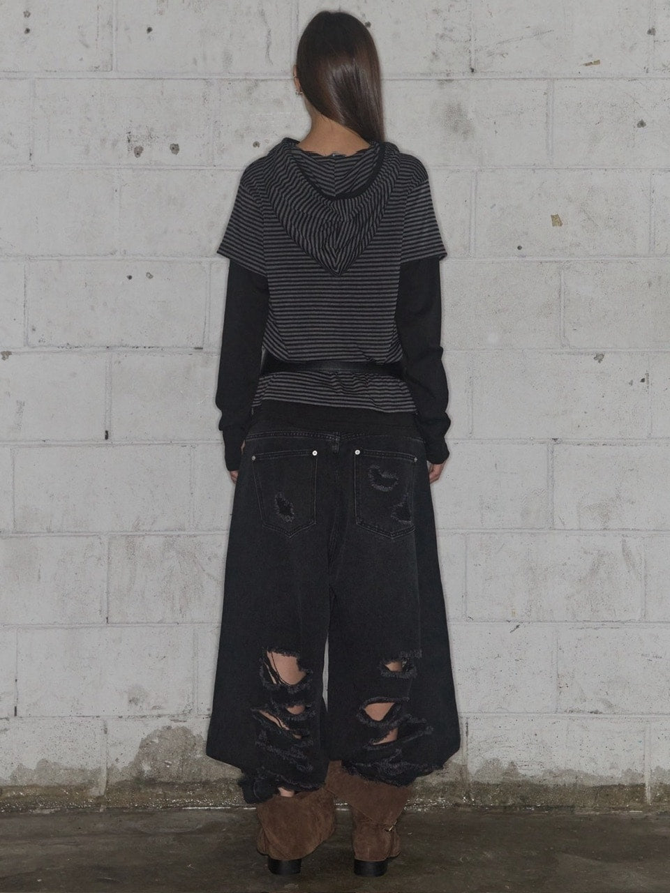 【FANCY CLUB】WASHED DAMAGE DENIM PANTS / 【ファンシークラブ】ウォッシュダメージデニムパンツ