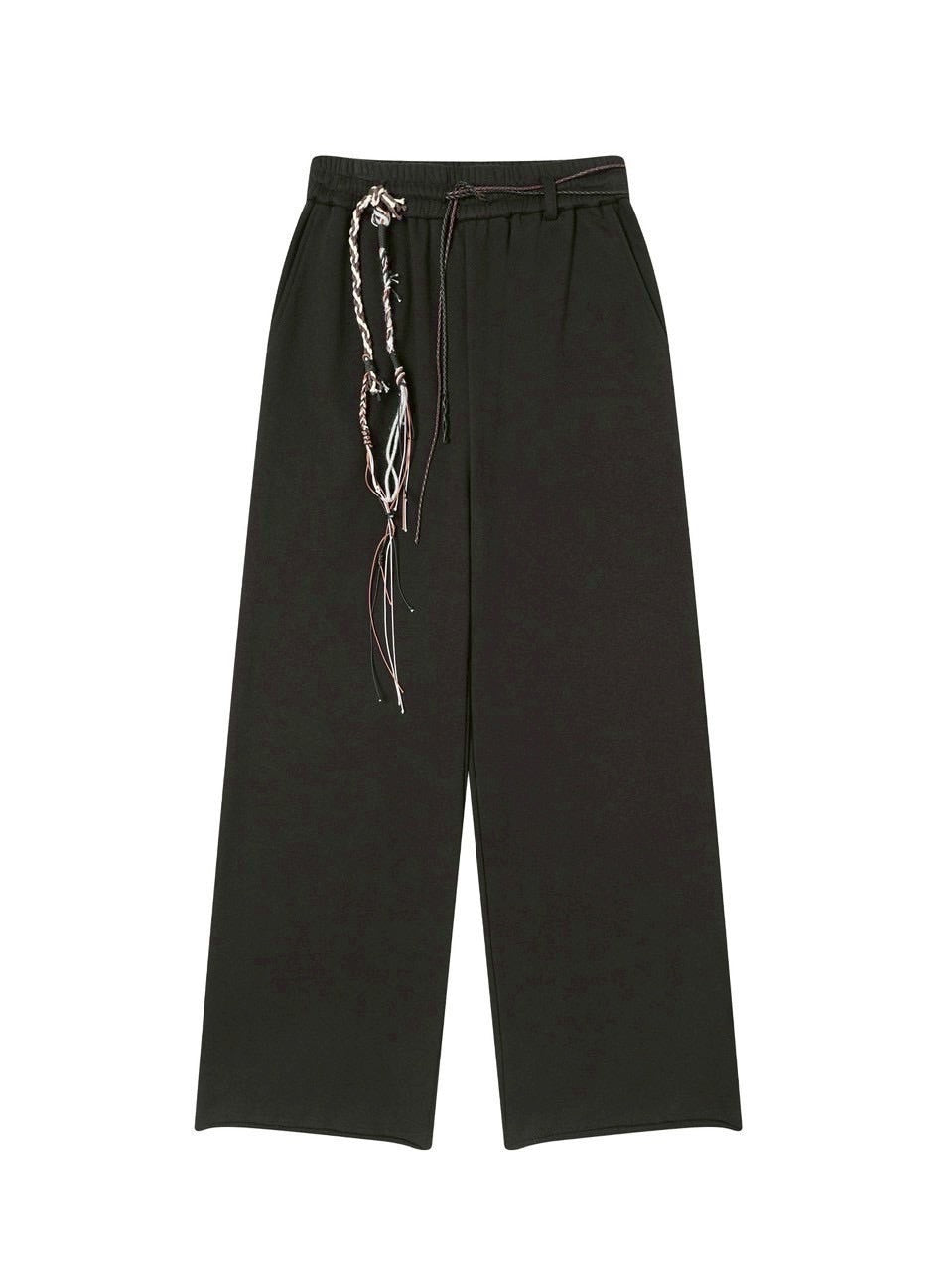 【TGNS】Drawstring Sweatpants With Raw Edges / 【ツーガンズ】ベルトストリングスウェットパンツ