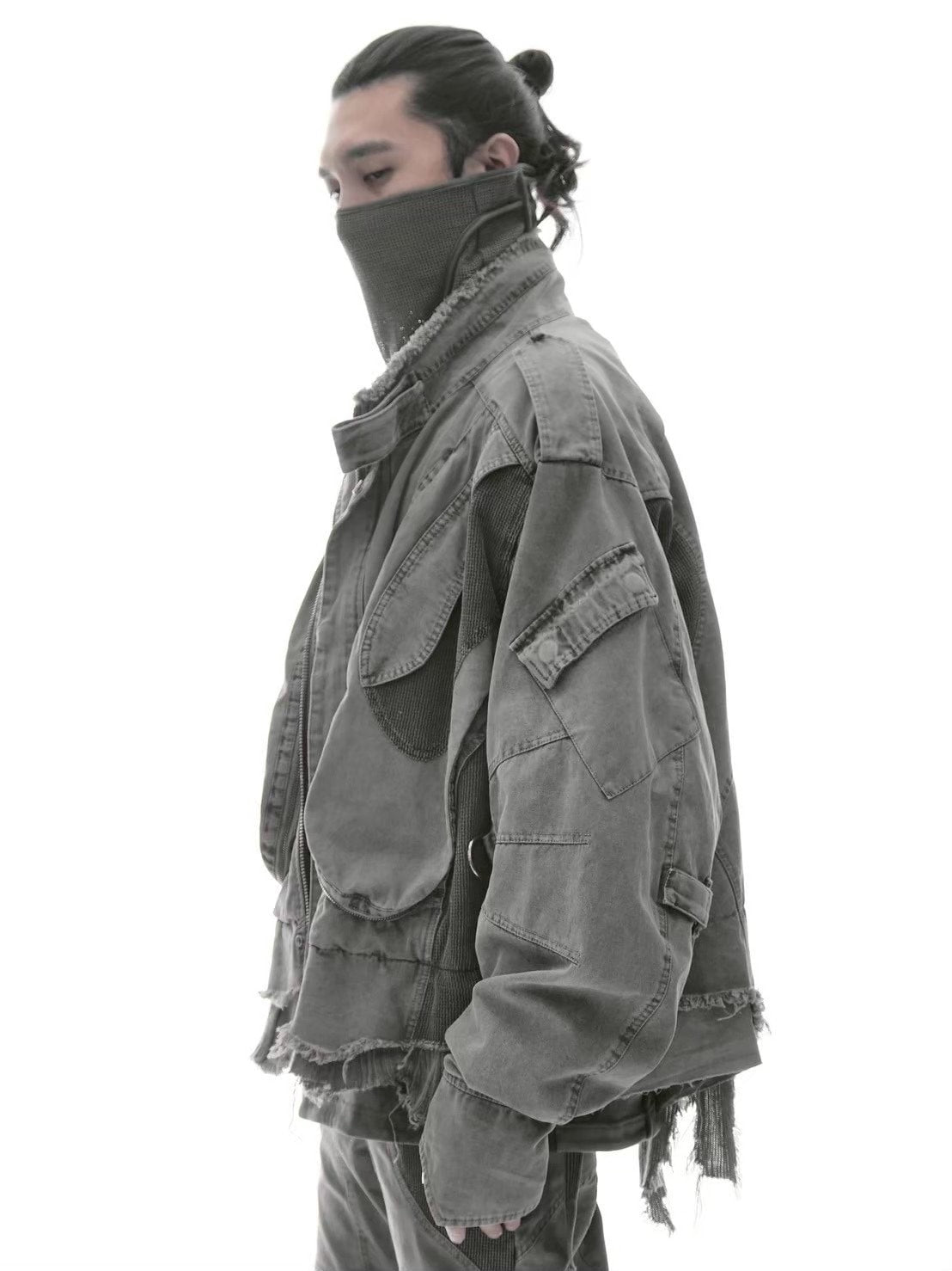 【d5ove】Structural utility jacket / 【ダヴ】ユーティリティウォッシュミリタリージャケット