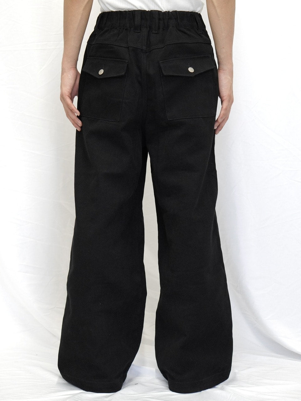 【CS】cotton wide twill pants (black) / 【シーエス】コットンワイドツイルパンツ