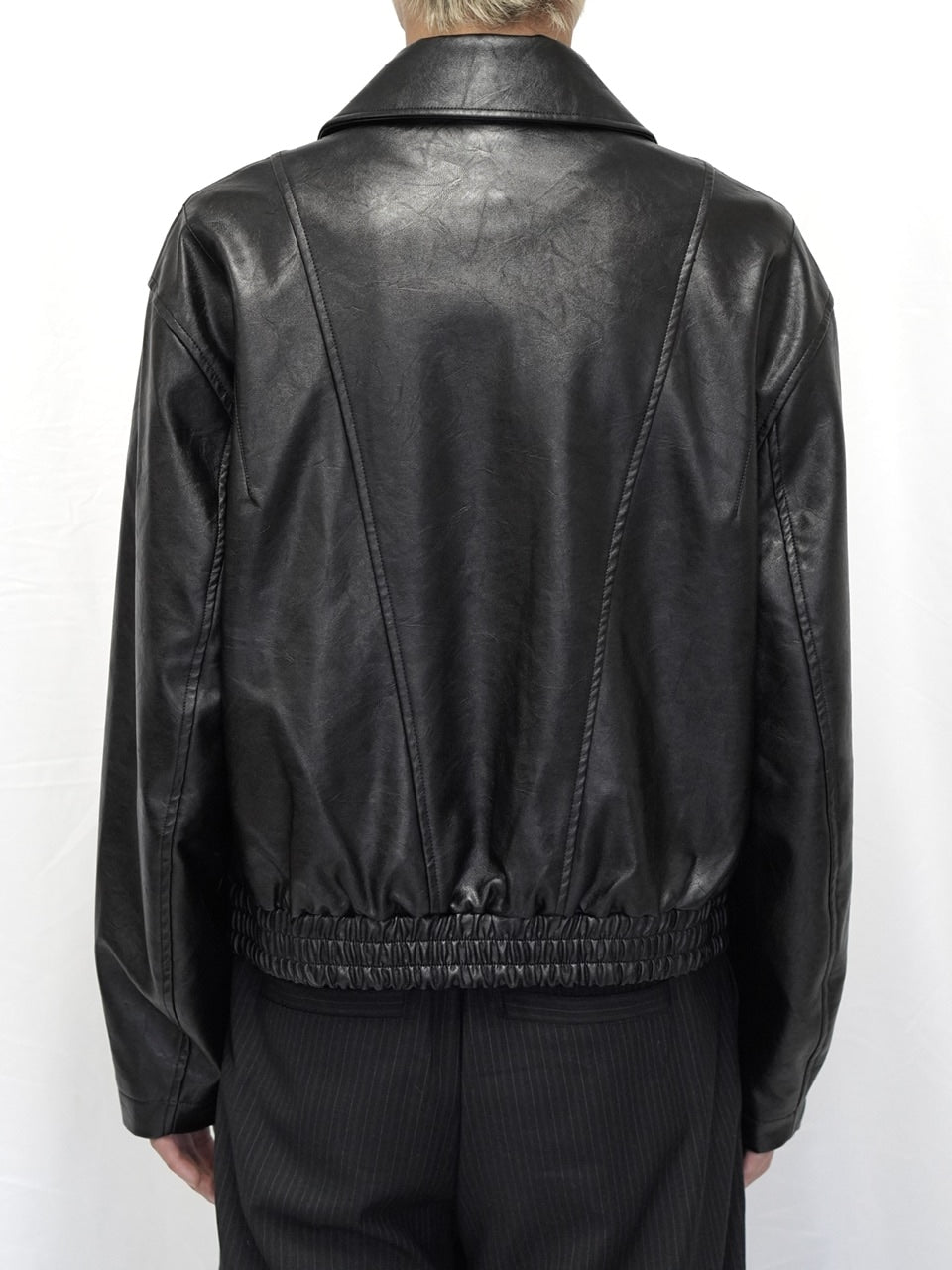 【CS】multi zip faded wash blouson (black)