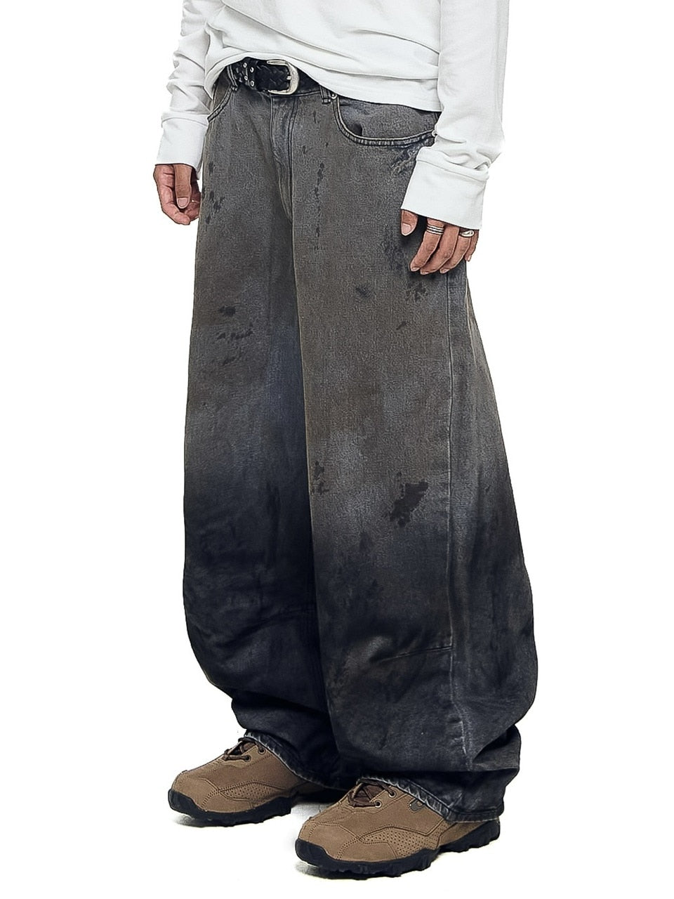 12/21再入荷【AAKAM】Dirty Gradation Denim Pants