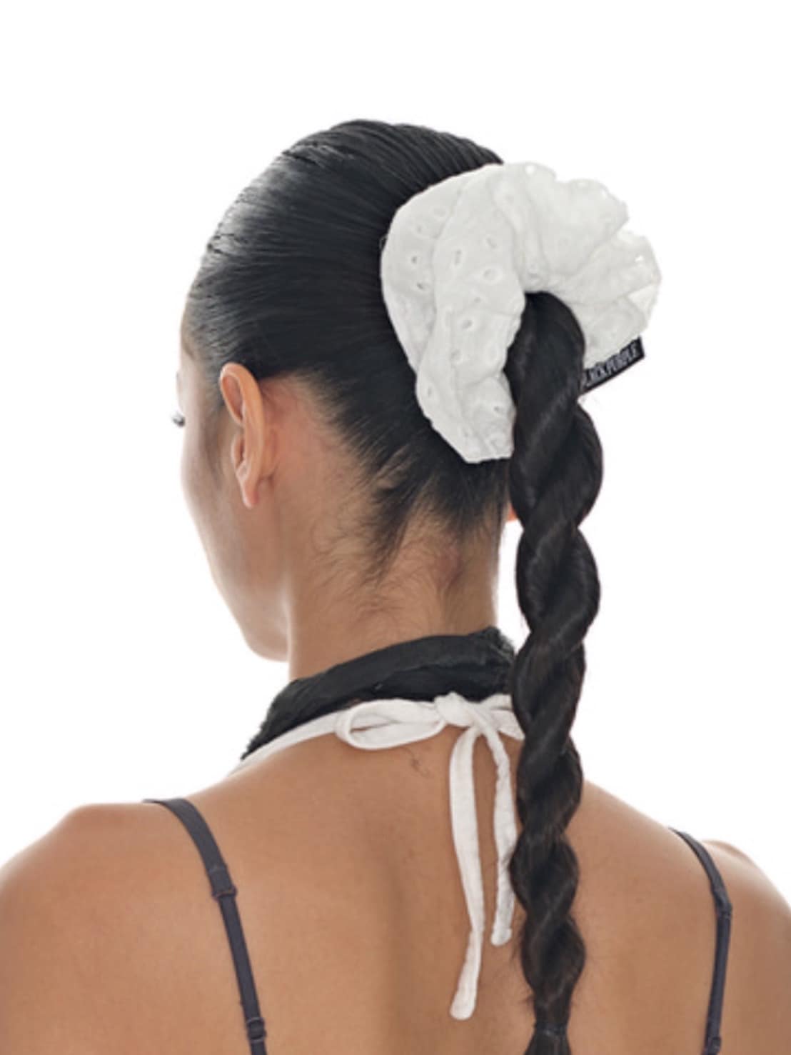 【BLACK PURPLE】Netty Lace Eyelet Scrunchie / 【ブラックパープル】ネットレースアイレットシュシュ