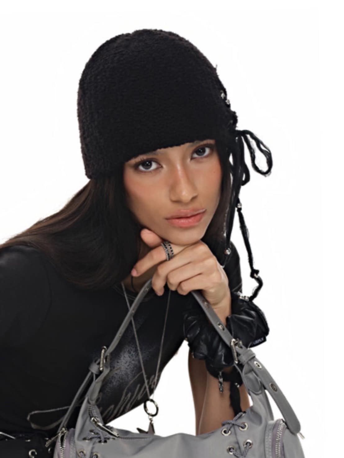 【BLACK PURPLE】Native silk Tie / 【ブラックパープル】ネイティブシルクリボン