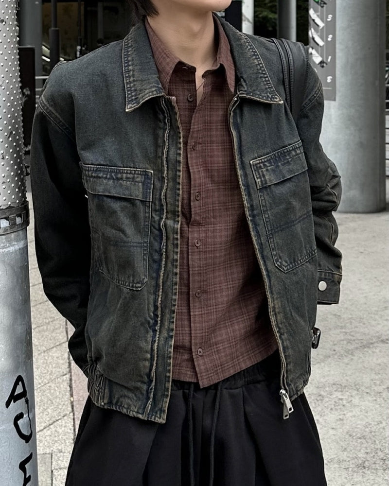 大阪店WEB限定受注制【Chikashitsu +】classic wash work denim jacket / 【チカシツプラス】クラシックウォッシュワークデニムジャケット