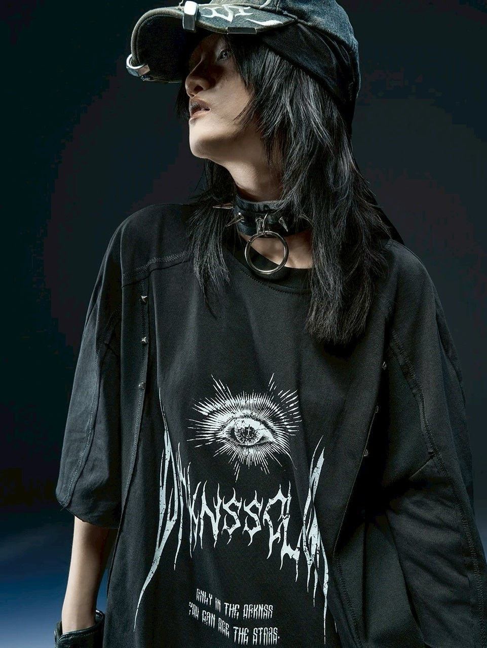 【RICH】DRKNSS Printed Over T-shirt / 【リッチ】ロゴグラフィックオーバーサイズ半袖Tシャツ