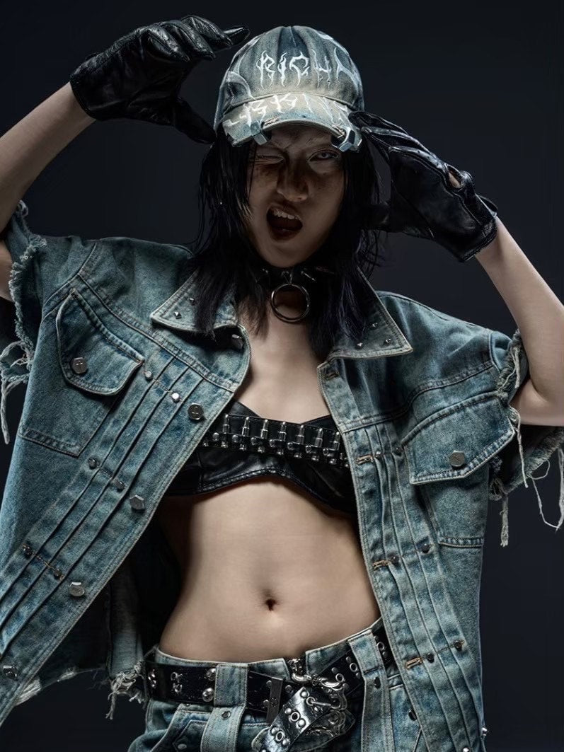 【RICH】DRKNSS Denim Washed Hat / 【リッチ】ロゴデニムウォッシュキャップ