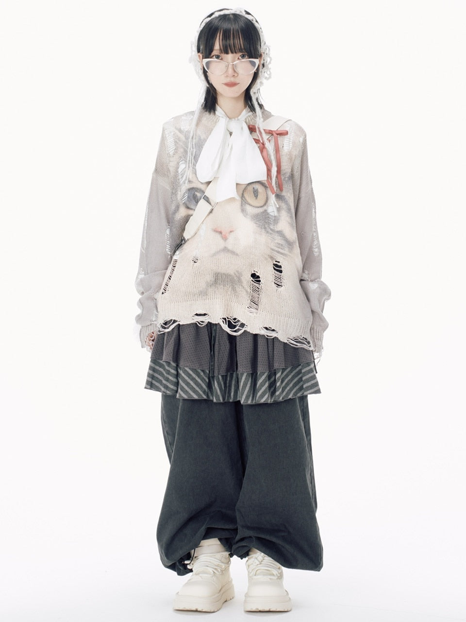 【Nerd out XU】layered denim pants / 【ナードアウトエックスユー】レイヤードデニムパンツ