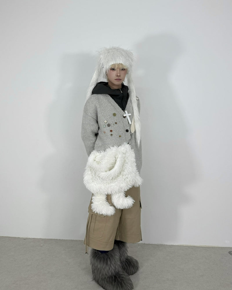 国際配送【Nerd out XU】arm and legs fur bag / 【ナードアウトエックスユー】アームアンドレッグファーバッグ