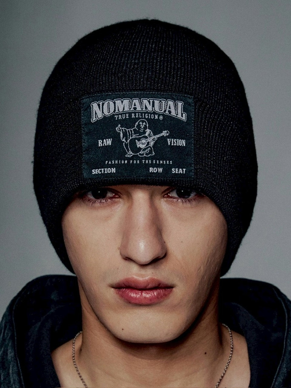 【NOMANUAL】NO RELIGION LOGO PATCH BEANIE