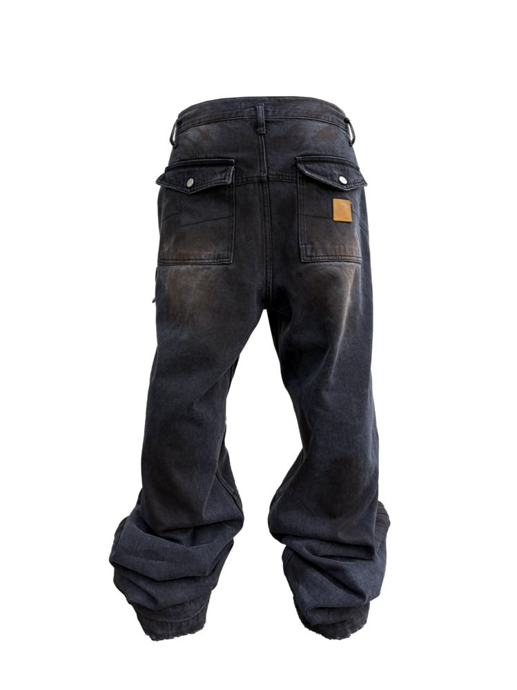 【BEBOF】Washing Semi-Wide Denim Pants / 【ビーボフ】ウォッシングセミワイドデニムパンツ