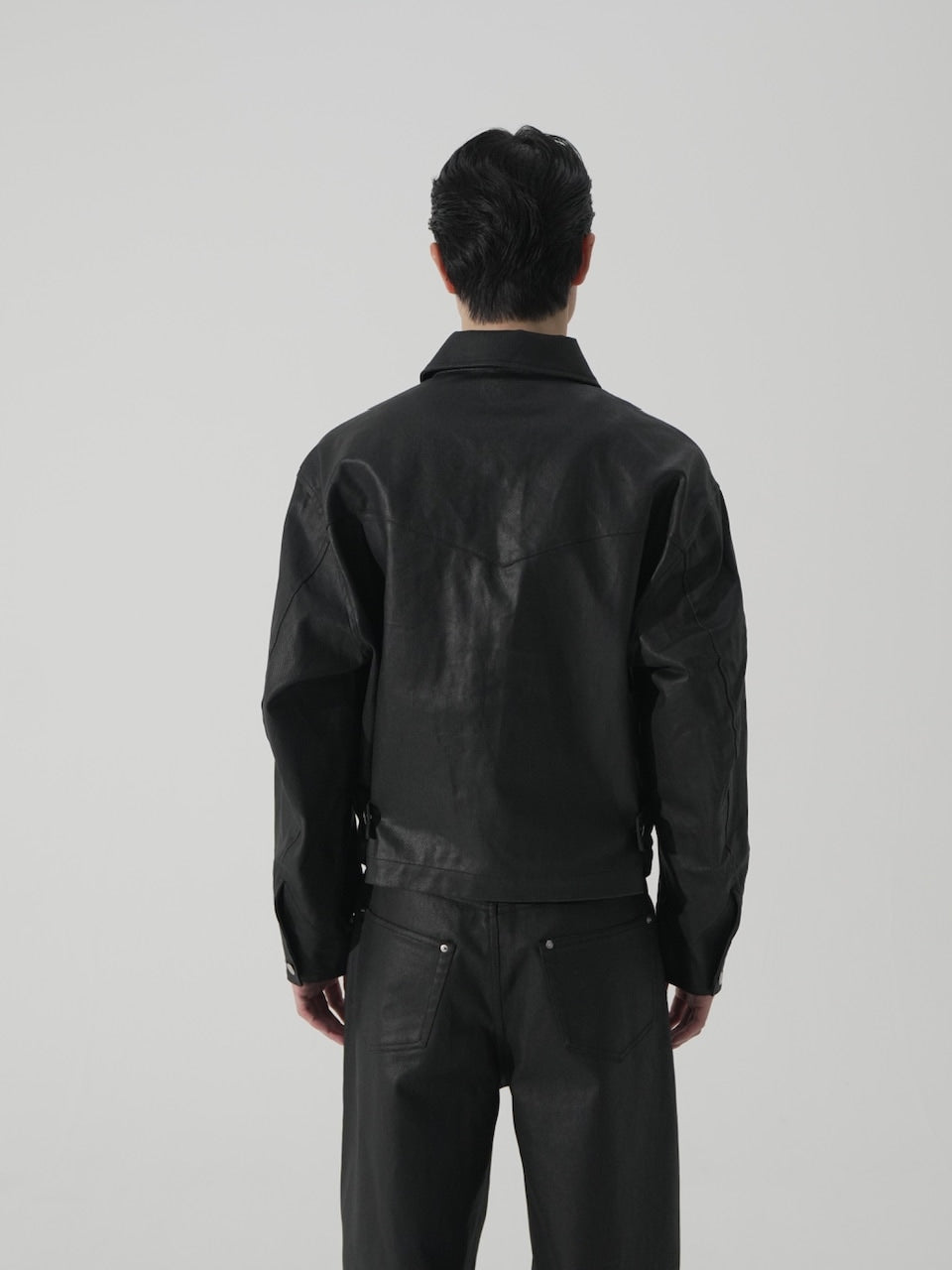 【CS】coated denim jacket(black)