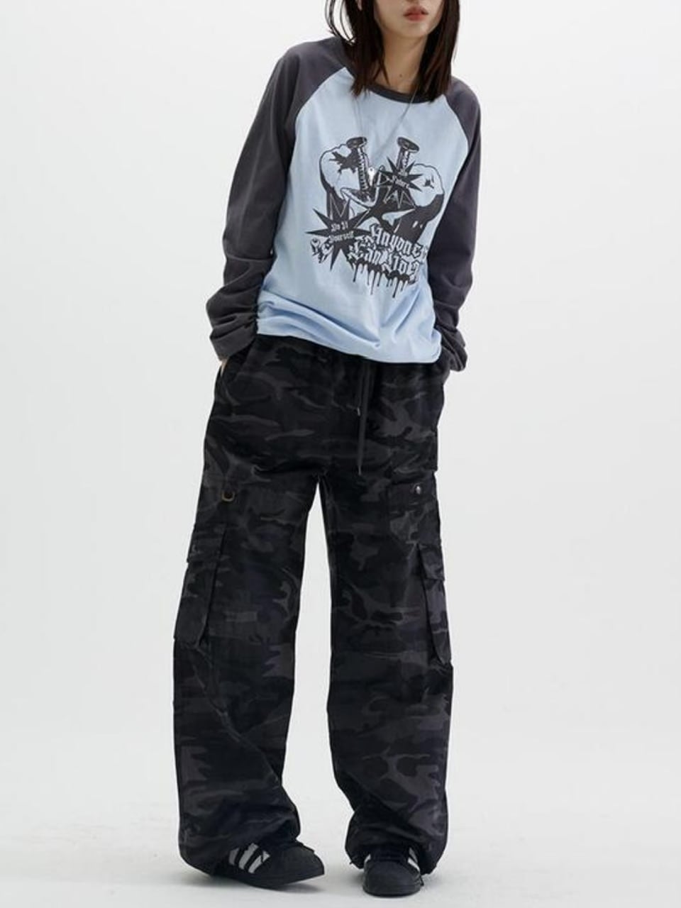 【runningHIGH】RIPSTOP BANDING CARGO PANTS -CAMO- / 【ランニングハイ】リップストップバンディングカーゴパンツ