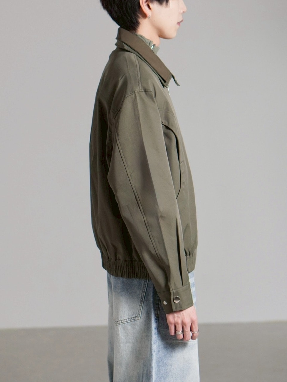 【Chikashitsu +】double collar jacket / 【チカシツプラス】ダブルカラージャケット (2color)