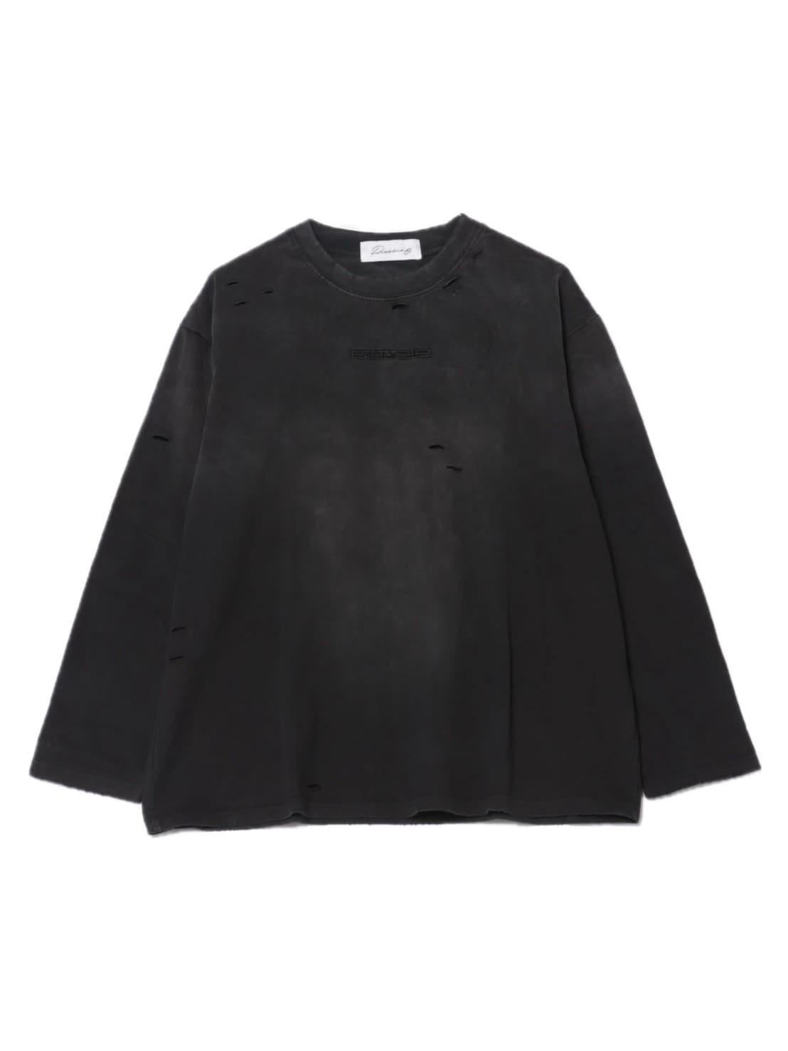 国際配送【Never mind the XU】damage washed long sleeve (3color