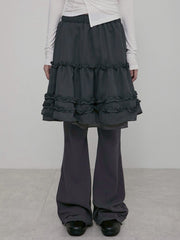 【FLAREUP】3-Layered Ruffle Skirt Pants / 【フレアアップ】3レイヤードラッフルスカートパンツ