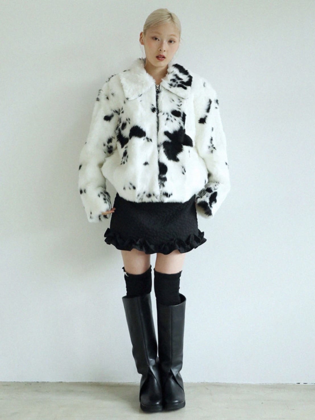 12/21 20:00 再販【Uglyshadow】MILK COW FUR JACKET / 【アグリーシャドウ】ミルクカウファージャケット