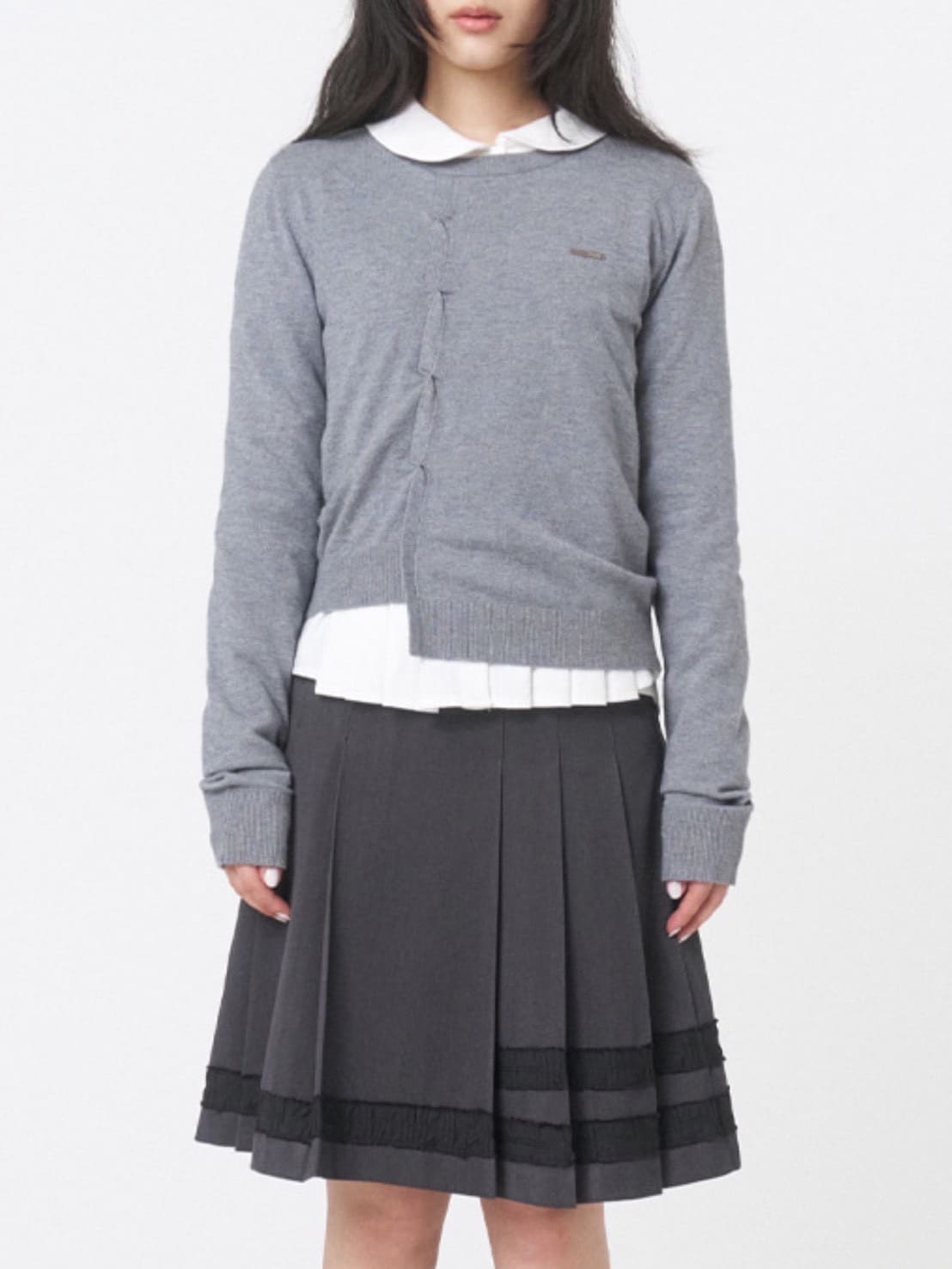 【Miseki seoul】Origami pleats knit top