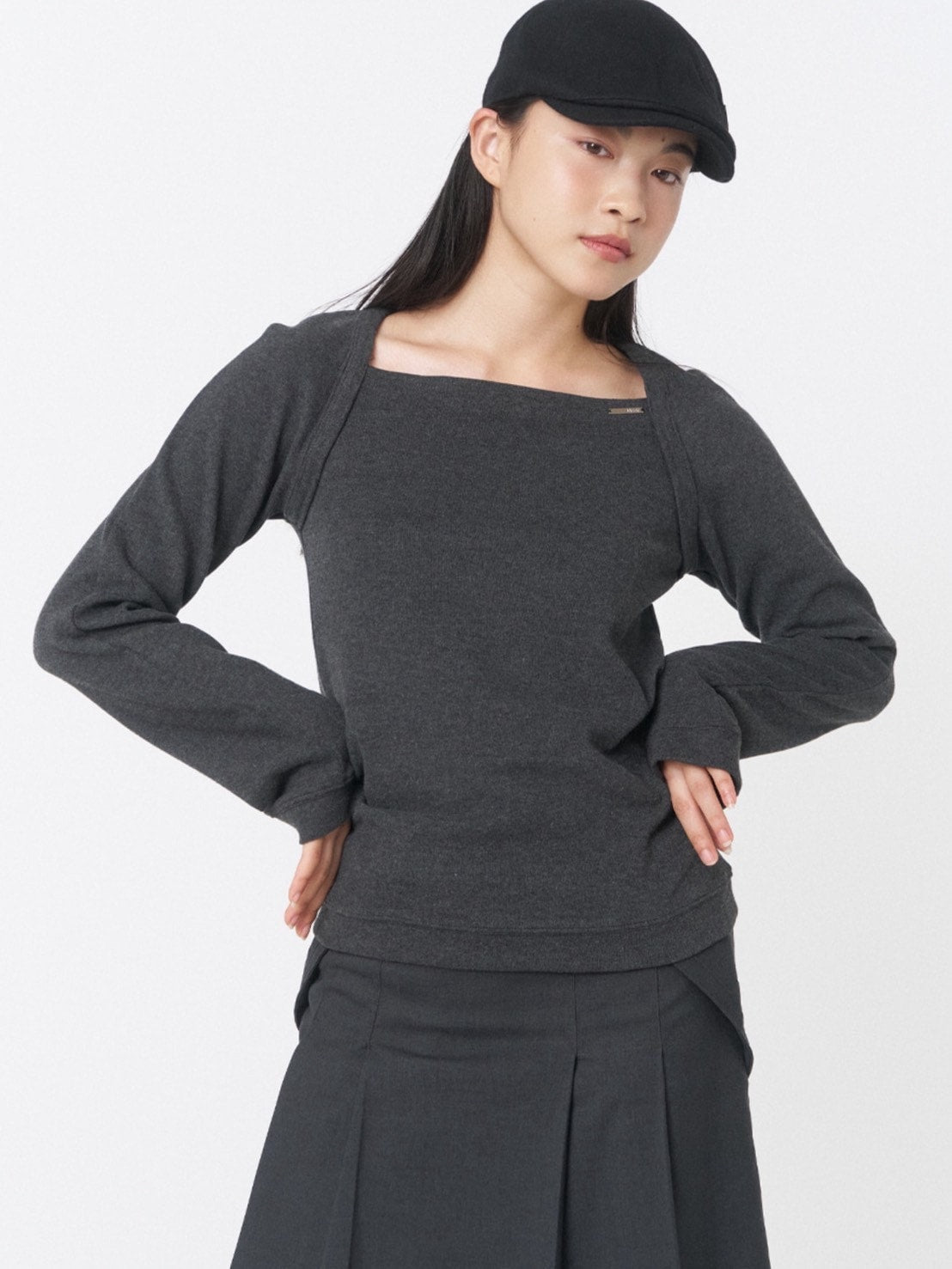 【Miseki seoul】Bolero layered long sleeves