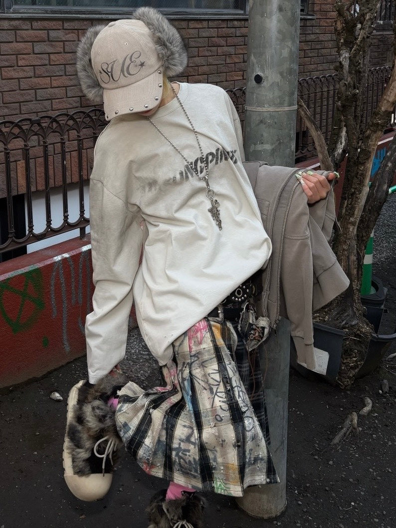 Never mind the XU】washed long sleeve / 【ネバーマインドザエックス