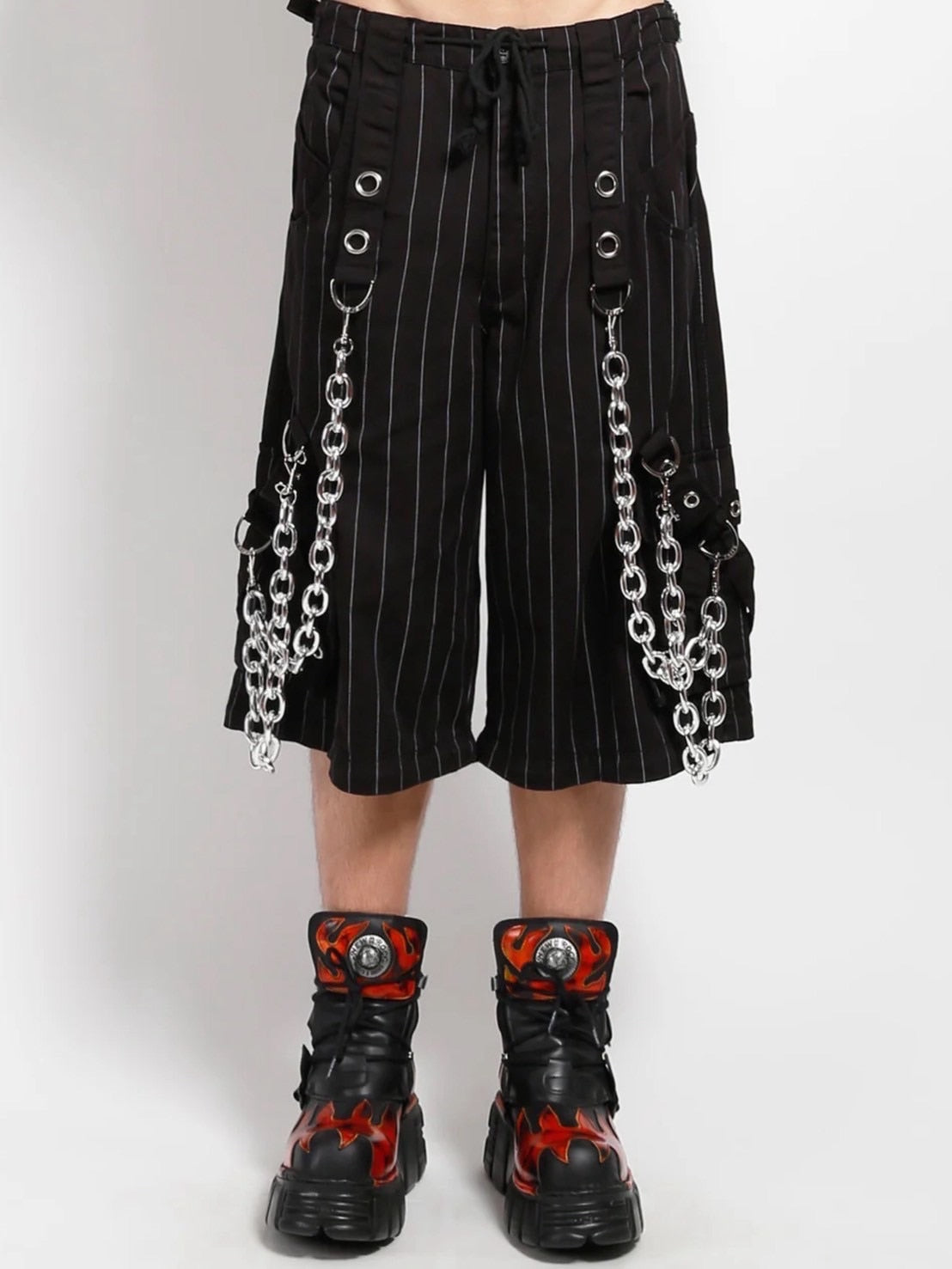 【TRIPP nyc】POWER CHAIN PANT[AF7242MP] / 【トリップ ニューヨーク 】ボンテージチェーンストライプワイドパンツ