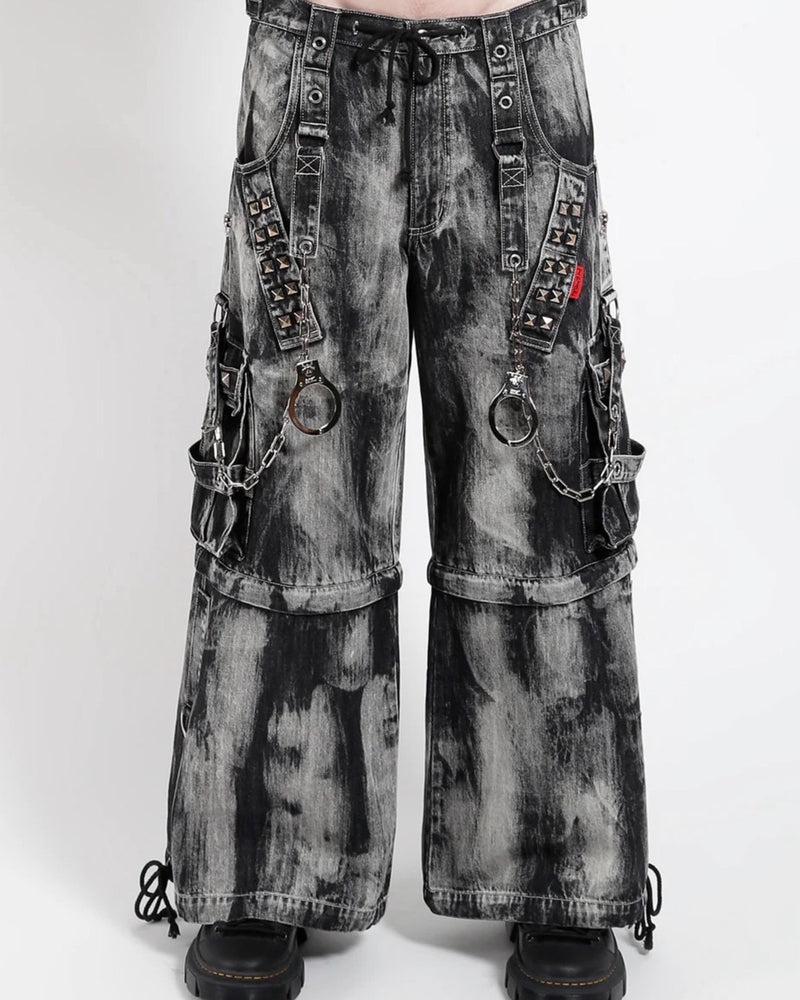 【TRIPP nyc】LOCK UP DENIM PANT[JM7152M] / 【トリップ ニューヨーク 】ボンテージストラップタイダイウォッシュワイドデニムパンツ