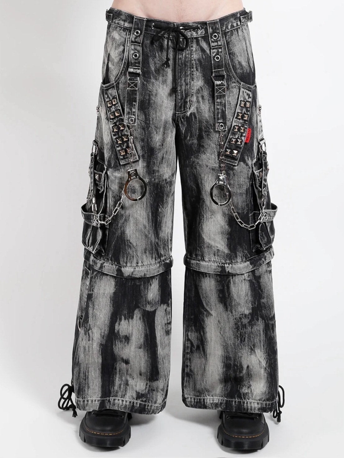 【TRIPP nyc】LOCK UP DENIM PANT[JM7152M] / 【トリップ ニューヨーク 】ボンテージストラップタイダイウォッシュワイドデニムパンツ