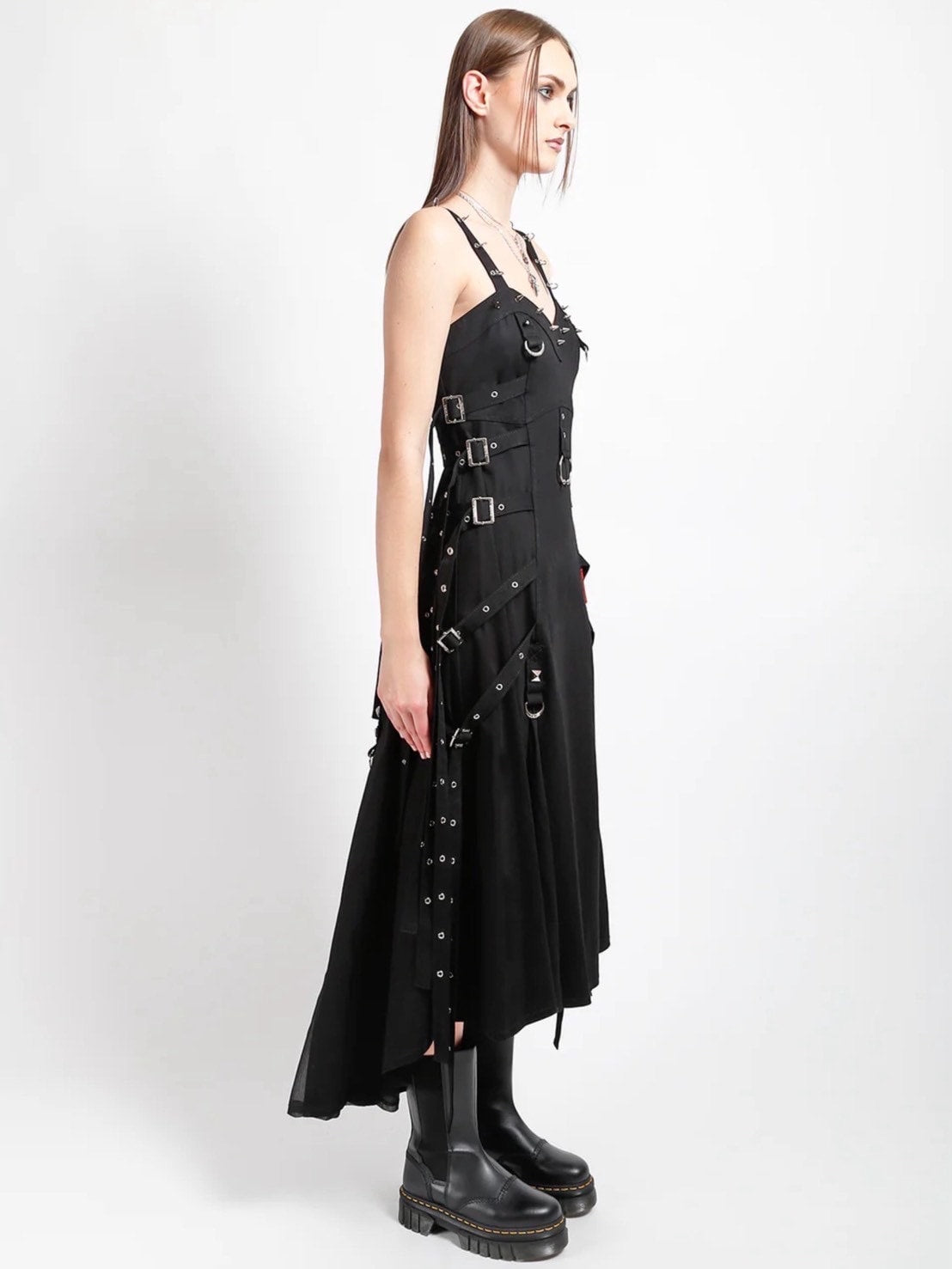 【TRIPP nyc】ENCHANTED DRESS[IO4951] / 【トリップ ニューヨーク 】ボンテージストラップロングキャミワンピース