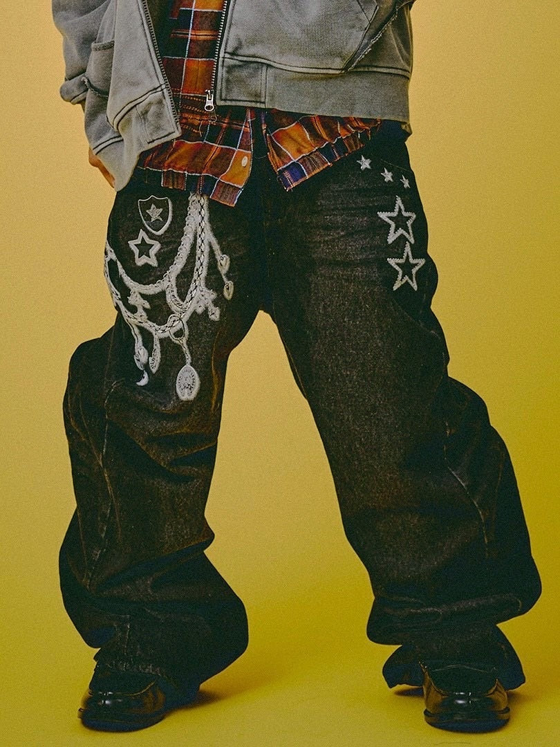 【GALFY】ジャラジャラギャル男デニム