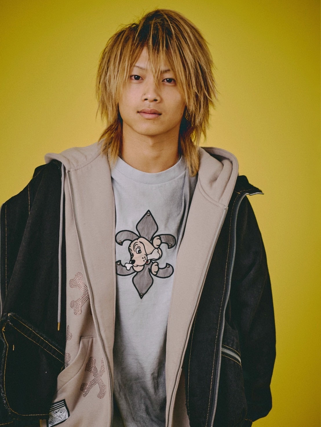 【GALFY】ぐるグニャデニムパーカー